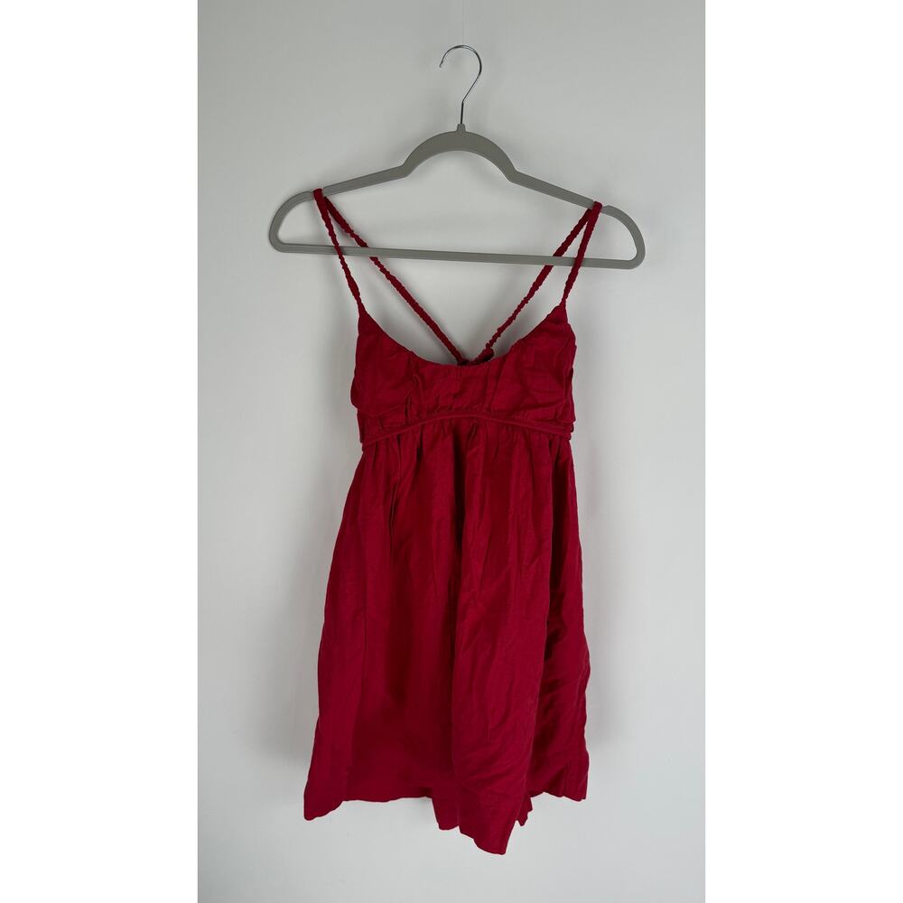 Free People Tell All Mini Dress Womens Medium Red  Sleeveless New Low Back - Picture 8 of 13